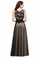 Lace Tulle Round Neck A Line Sleeveless Wedding Bridesmaid Long Evening Festive Party
