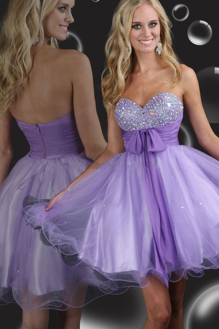 Collection Sweetheart A Line Short/Mini Organza Prom Dresses Under