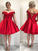 Simple Short Prom Dresses A-Line Satin Off-Shoulder Homecoming Dresses