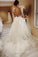 Elegant A Line V Neck Tulle Wedding Dresses with Appliques