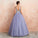 Sleeveless Light Purple Tulle Ball Gown Prom Dresses