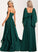 Fabric Neckline Length V-neck A-Line Embellishment Silhouette Sweetheart Ruffle Floor-Length Sara Natural Waist Bridesmaid Dresses