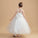 Ivory Straps Round Neck Flower Girl Dresses With Lace Appliques
