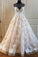 Ivory And Champagne Long Cap Sleeves Lace Tulle Wedding