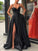 Spaghetti Straps A-Line Split Long Prom Dresses With Pockets