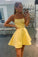 Daffodil A-Line Lace Up Short Homecoming Party Dresses