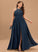 Fabric Floor-Length A-Line Illusion Silhouette Length Scoop Lace Straps&Sleeves Neckline Karsyn One Shoulder Bridesmaid Dresses