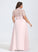 Fabric Lace Length Straps&Sleeves Illusion Neckline HighNeck A-Line Silhouette Floor-Length Kit Straps Bridesmaid Dresses