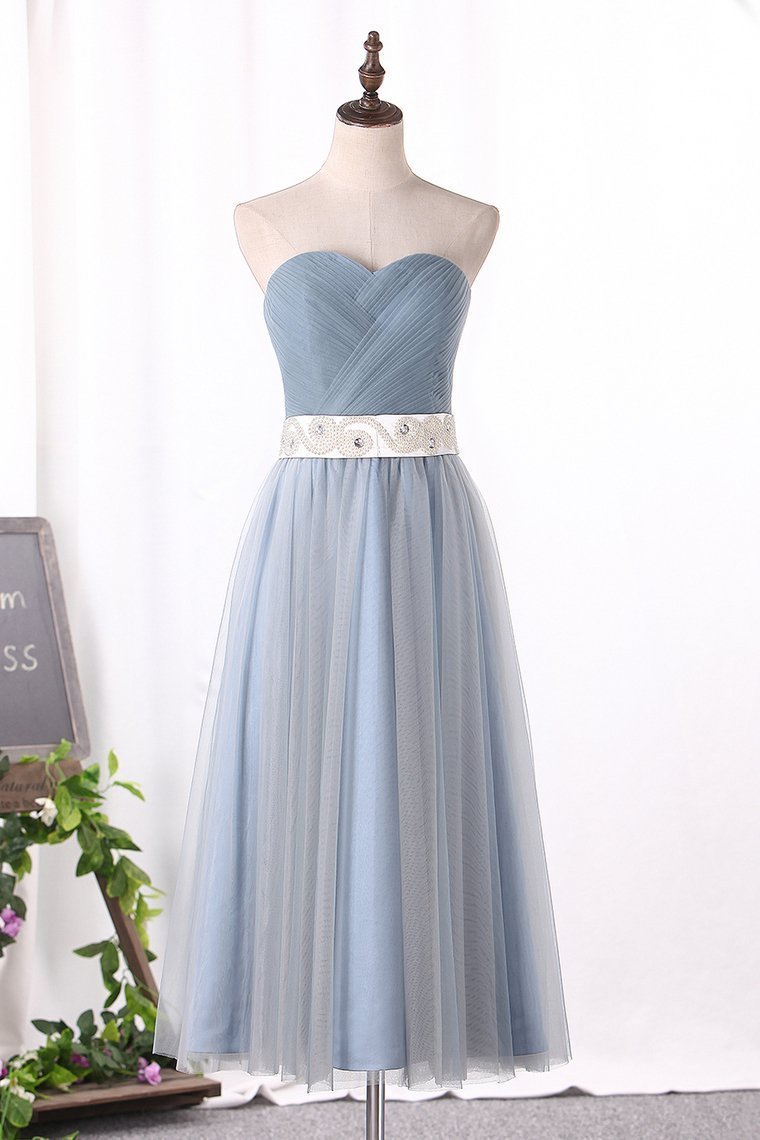 Simple A-Line Tulle Prom Dress Sweetheart With