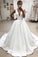 Elegant Deep V-Neck Simple Ball Gown Wedding Dresses Bridal