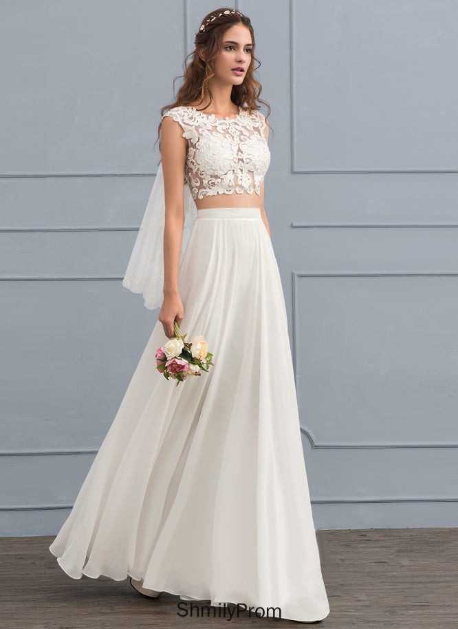 Floor-Length With A-Line Chiffon Wedding Dresses Joanna Dress Beading Sequins Lace Wedding