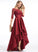 Neckline Asymmetrical Sequins Length Embellishment Scoop Silhouette A-Line Fabric Illusion Amina Bridesmaid Dresses