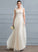 Wedding Dress Viviana Floor-Length Chiffon Wedding Dresses A-Line Beading Scoop Sequins With Lace