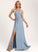 Silhouette Ruffle Embellishment Floor-Length Fabric V-neck Neckline Length A-Line Londyn Bridesmaid Dresses