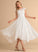 A-Line Dress Wedding Dresses Jazlyn Lace Asymmetrical Scoop Wedding Chiffon