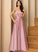 Floor-Length Silhouette Straps&Sleeves Fabric Length Satin V-neck A-Line Neckline Jackie Bridesmaid Dresses