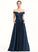 With Satin Off-the-Shoulder Prom Dresses Ball-Gown/Princess Jada Train Pleated Sweep