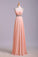 Simple Prom Dresses With Cap Sleeves A-Line V-Neck Floor-Length Chiffon Zipper