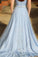 Newest Long Sky Blue Strapless Elegant Prom Dresses Cute