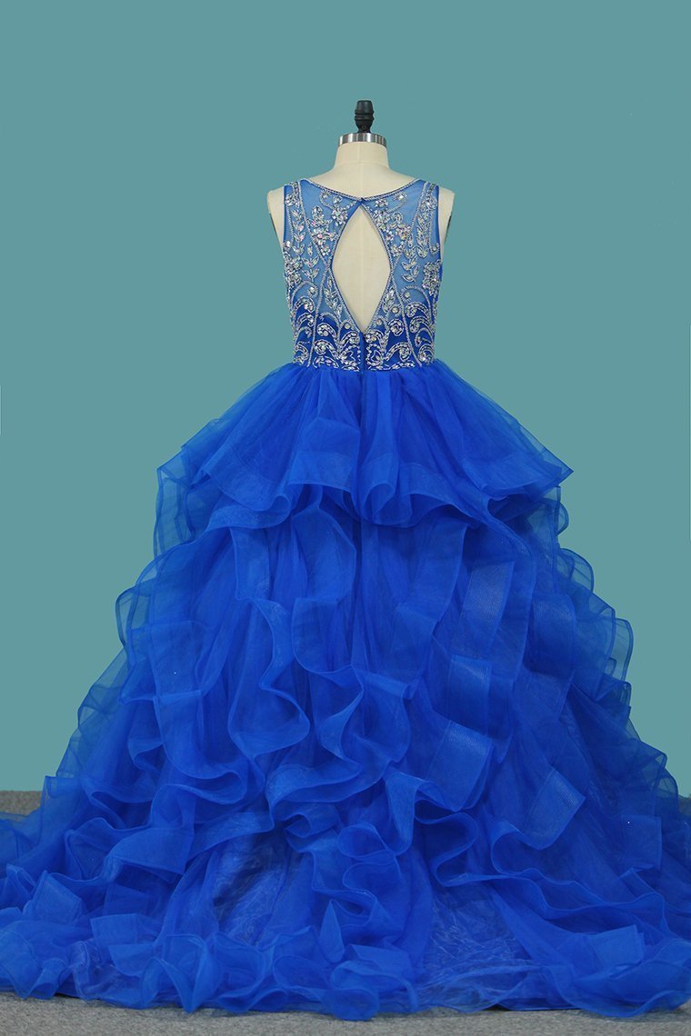 2024 Tulle Quinceanera Dresses V Neck A Line With