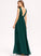 Floor-Length Pleated V-neck Length Embellishment Silhouette Fabric Neckline A-Line Lillian Bridesmaid Dresses