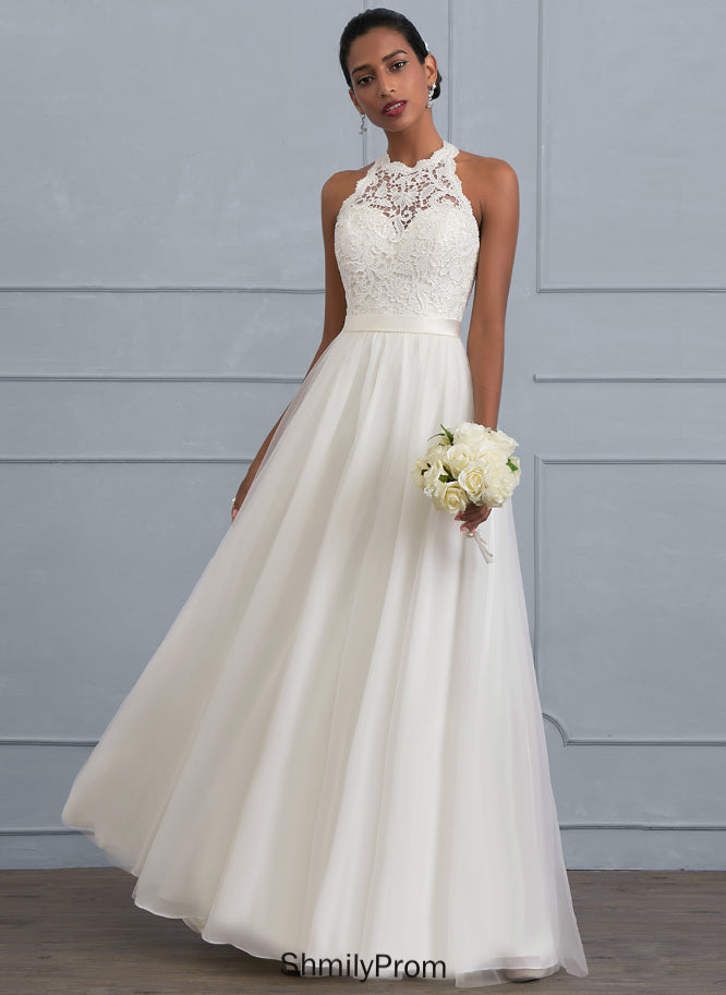 Lace Aracely Floor-Length Wedding Dress Wedding Dresses Tulle Charmeuse A-Line