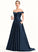 With Satin Off-the-Shoulder Prom Dresses Ball-Gown/Princess Jada Train Pleated Sweep