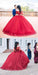 Modest Red Ball Gown Wedding Dresses Fashion Sexy Party Dress Wedding Dress