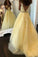 Fashion Ball Gown V Neck Prom Dresses with Appliques and Beads, Quinceanera Dresses STC15582