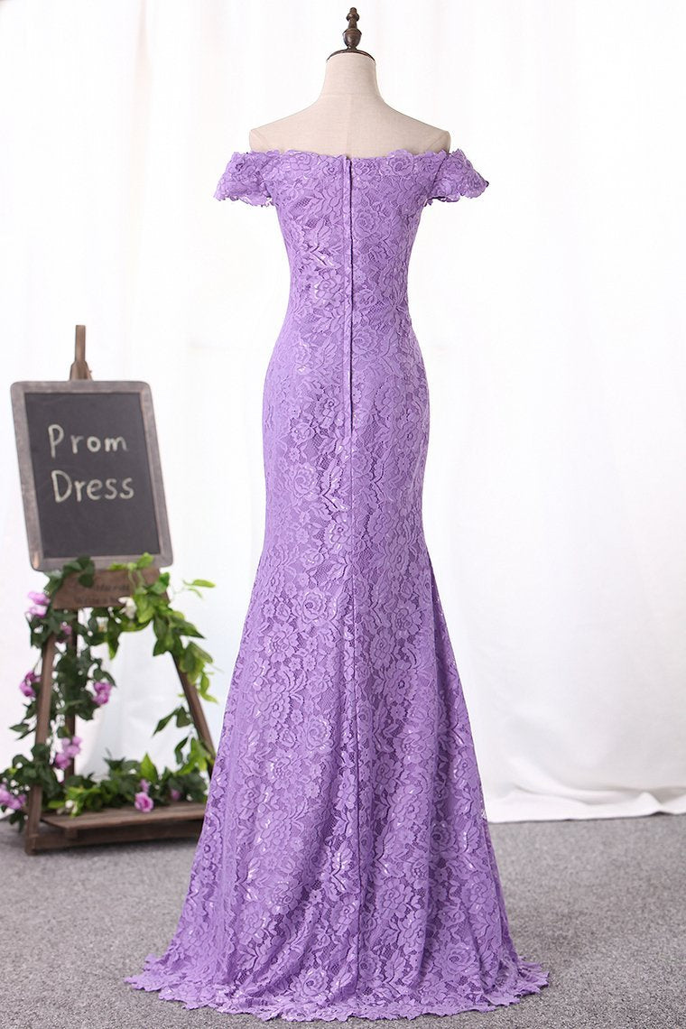 New Arrival Off The Shoulder Lace Mother Of The Bride Dresses Floor