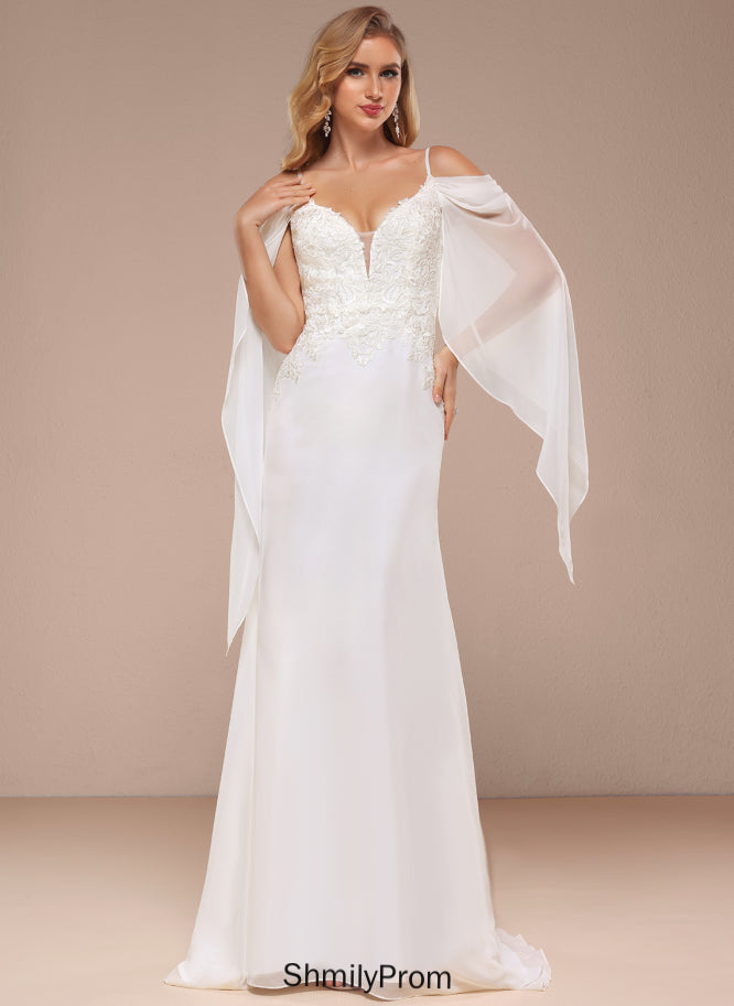 Wedding Lace Sweep Wedding Dresses Shoulder Chiffon Train Cold Hallie Trumpet/Mermaid Dress