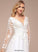 V-neck Sequins Floor-Length Wedding Dresses Tulle Jennifer Dress Lace Beading Wedding A-Line With