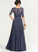 With Floor-Length Illusion Scoop Prom Dresses Pleated Noemi A-Line Chiffon Lace Sequins
