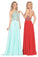 2021 A Line Chiffon Spaghetti Straps Prom Dresses With Beading Floor Length