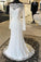 Chic Off the Shoulder Long Sleeves Lace Appliques Sweep Train Wedding Dresses