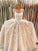 Chic A Line Tulle Lace Appliques Long Prom Dresses
