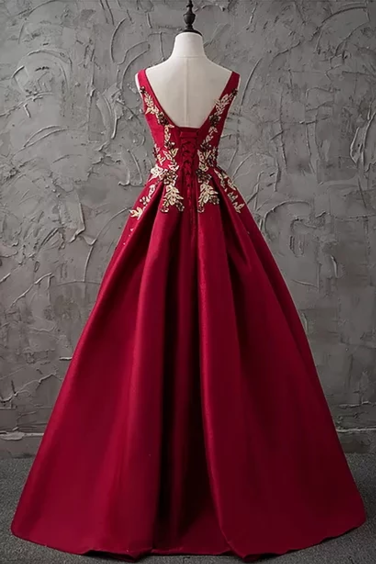 A-Line Bateau Floor-Length Sleeveless Satin Prom Dress/Evening Dress STCPJQ7ECFK