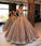 Elegant Spaghetti Straps Prom Dresses Ball Gown Sequins A Line Party Dresses