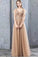 A Line V Neck Tulle Long Prom Dresses, Cheap Evening Dress with STC20488