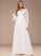 Lorelai Chiffon Dress Sequins A-Line Wedding Floor-Length V-neck Lace Wedding Dresses With