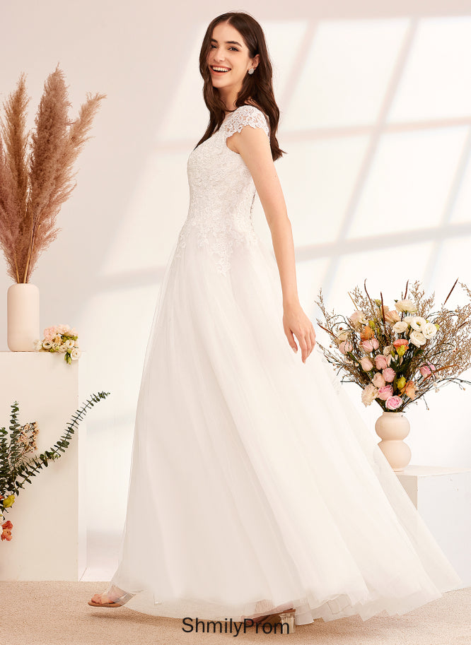 Ball-Gown/Princess Dress Floor-Length Illusion Wedding Dresses Lace Wedding Tulle Esmeralda