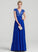 Prom Dresses V-neck Chiffon Lace Floor-Length A-Line Hayden
