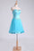 Homecoming Dresses Sweetheart A Line Short/Mini Beaded Neckline And Waistline Satin&Tulle
