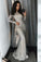 Gorgeous Long Sleeves Elegant Sheath Sequin Shiny Modest Prom Dresses Evening