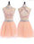 Peach Homecoming dress 2 pieces homecoming dress short homecoming dress