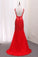 Straps Mermaid Prom Dresses Tulle With Beads