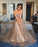 Stunning Spaghetti Straps Sweetheart A Line Prom Dresses with Sequins