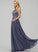 Scoop With Prom Dresses Floor-Length Lace Chiffon Sequins Delilah A-Line