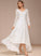 A-Line V-neck Dress Chiffon Lace Asymmetrical Wedding Wedding Dresses Audrey