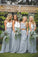 Pretty Lovely White And Gray Long A-Line 2 Pieces Simple Bridesmaid